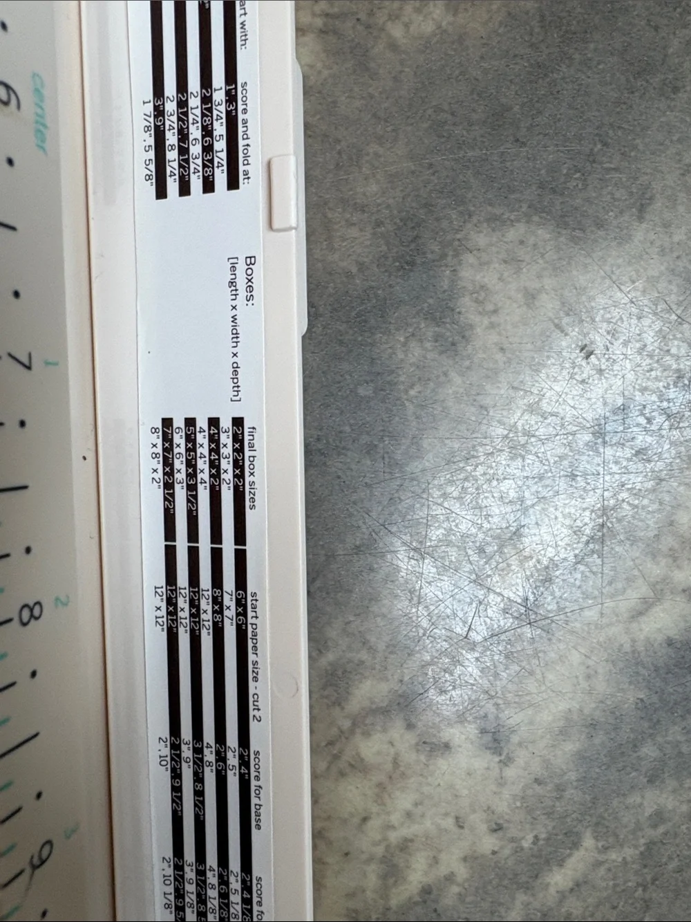 Martha Stewart White Scoring Board with Ruler